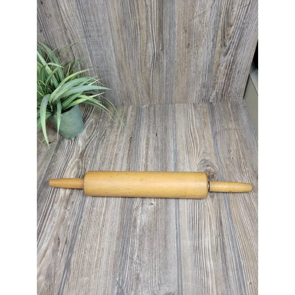 Vintage Wood Rolling Pin, 16-1/2